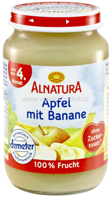 Alnatura Apfel mit Banane, nach dem 4. Monat, 190 g