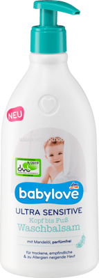 Babylove Ultra Sensitive Kopf bis Fuß Waschbalsam, 500 ml