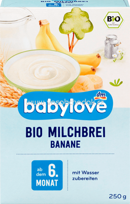 Babylove Bio Milchbrei Banane, ab dem 6. Monat, 250 g