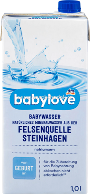 Babylove Babywasser, von Geburt an, 1 l