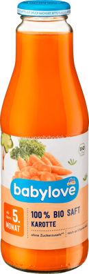 Babylove Saft 100 % Bio-Saft Karotte, nach dem 5. Monat, 500 ml