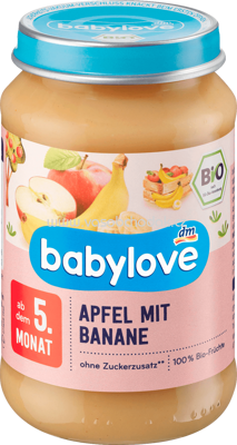 Babylove Apfel mit Banane, nach dem 5. Monat, 190g