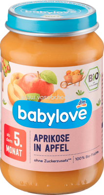 Babylove Aprikose in Apfel, nach dem 5. Monat, 190 g