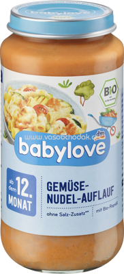 Babylove Gemüse Nudelauflauf, ab dem 12. Monat, 250 g