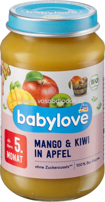 Babylove Mango & Kiwi in Apfel, ab dem 5. Monat, 190 g