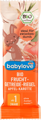 Babylove Bio Getreideriegel Apfel-Karotte, ab 1 Jahr, 25g