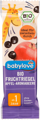 Babylove Bio Früchteriegel Apfel-Aroniabeere, ab 1 Jahr, 25 g
