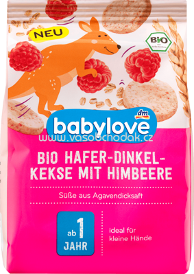 Babylove Bio Hafer Dinkel Kekse mit Himbeere, ab 12. Monat, 125g