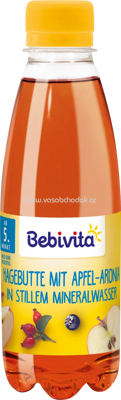 Bebivita Hagebutte mit Apfel-Aronia in stillem Mineralwaser, ab 5. Monat, 500 ml