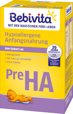 Bebivita Anfangsnahrung Pre, HA von Geburt an, 500g