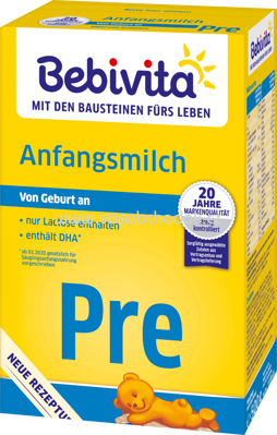 Bebivita Anfangsmilch Pre, von Geburt an, 500g