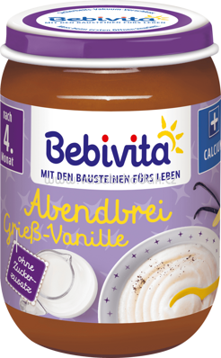Bebivita Abendbrei Grieß-Vanille nach dem 4. Monat, 190 g