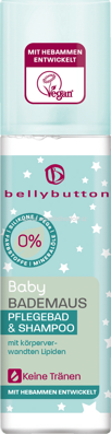 Bellybutton Badezusatz Baby Bademaus Pflegebad & Shampoo, 200 ml