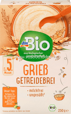 dmBio Grieß Getreidebrei, nach dem 5. Monat, 250g