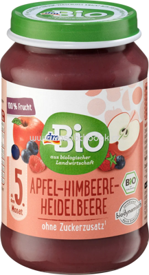 dmBio Apfel-Himbeere-Heidelbeere, nach dem 5. Monat, 190 g