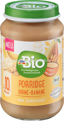 dmBio Porridge Birne Banane, ab dem 10. Monat, 190g