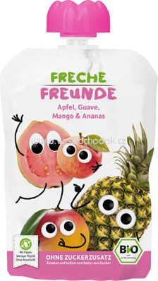 Freche Freunde Quetschbeutel Apfel, Guave, Mango & Ananas, ab 6. Monat, 100g