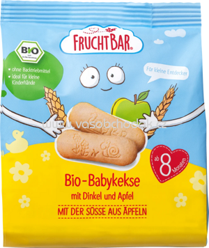 FruchtBar Bio Babykekse mit Dinkel und Hafer, ab 8. Monat, 100g