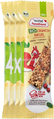 FruchtBar Bio Crunch Riegel Hafer Cashew Cranberry, ab 3 Jahren, 4x23g, 92g