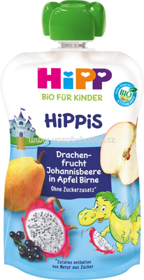 Hipp Hippis Drachenfrucht-Johannisbeere in Apfel-Birne, ab 1 Jahr, 100g