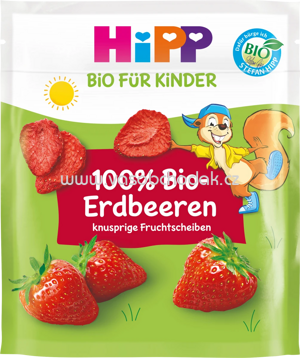 Hipp 100% Bio Erdbeeren Knusprige Fruchtscheiben, ab 36. Monate,10g