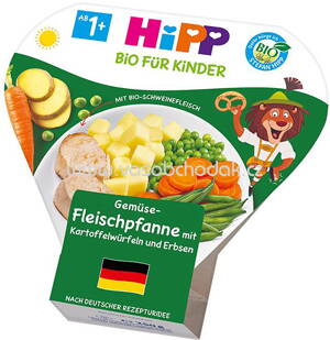 Hipp Kinderteller Gemüse-Fleischpfanne mit Kartoffelwürfeln & Erbsen ab 1 Jahr, 250 g
