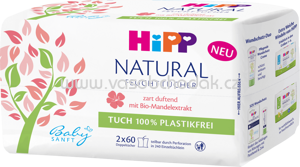 Hipp Babysanft Feuchttücher Natural zart duftend mit Bio Mandelextrakt, 2x60 St, 120 St