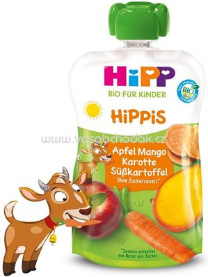 Hipp Hippis Apfel, Mango, Karotte, Süßkartoffel, ab 12. Monat, 100g
