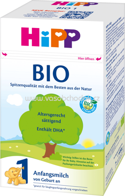 Hipp Bio Anfangsmilch 1, von Geburt an, 0,6 kg