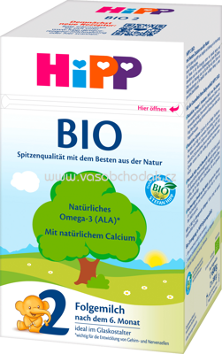 Hipp Bio Folgemilch 2, nach dem 6. Monat, 600g