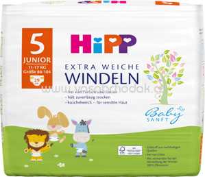 Hipp Babysanft Windeln Gr.5 Junior, 11-17 kg, 29 St