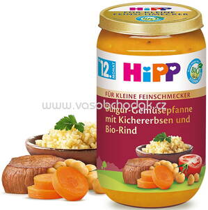 Hipp Für Kleine Feinschmecker Bulgur-Gemüsepfanne mit Kichererbsen und Bio-Rind ab 12. Monat, 250g