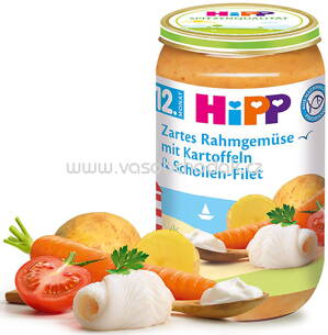 Hipp Zartes Rahmgemüse mit Kartoffeln & Schollen-Filet ab 12. Monat, 250 g