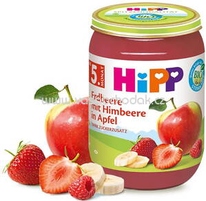Hipp Erdbeere mit Himbeere in Apfel, nach dem 5. Monat, 160 g
