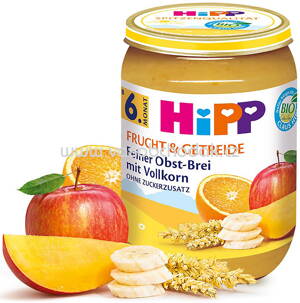 Hipp Frucht & Getreide Feiner Obst-Brei mit Vollkorn ab 6. Monat, 190 g