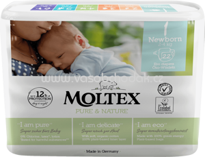 Moltex Windeln Pure & Nature Größe 1 Newborn, 2-4kg, 22 St