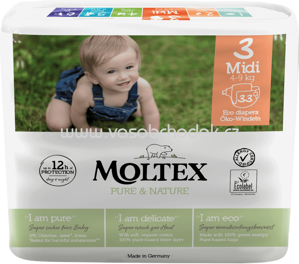Moltex Windeln Pure & Nature Gr. 3 Midi, 4-9 kg, 33 St
