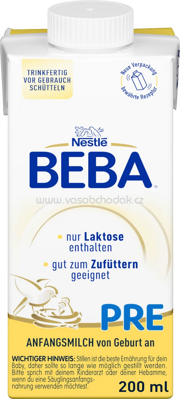 Nestlé BEBA Anfangsmilch Pre trinkfertig, von Geburt an, 200 ml