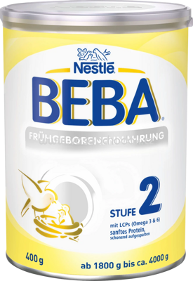 Nestlé BEBA Anfangsmilch Spezialnahrung Frühgeborenen 2, von Geburt an, 400g