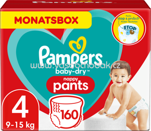 Pampers Baby Pants Baby Dry Gr. 4 Maxi, 9-15 kg, Monatspack, 160 St