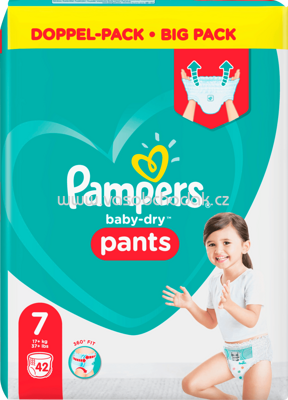 Pampers Pants Baby Dry, Größe 7 Extra Large, 17+kg, Doppelpack, 42 St