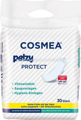 Pelzy Wochenbett Einlagen Protect, Vlieswindeln, 30 St