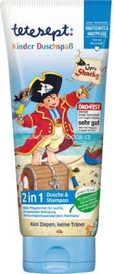 Tetesept 2in1 Dusche & Shampoo Käpt'n Sharky, 200 ml