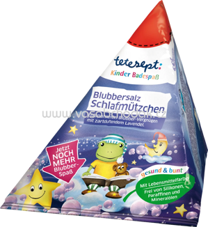 Tetesept Badezusatz Kinder Badespaß Blubbersalz Schlafmützchen, 50g