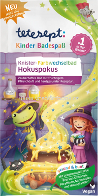 Tetesept Badezusatz Kinder Badespaß Farbwechselbad Hokuspokus, 50g