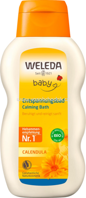 Weleda Baby Badezusatz Calendula Entspannungsbad, 200 ml