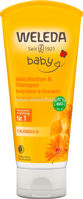 Weleda baby Calendula Waschlotion & Shampoo, 200 ml