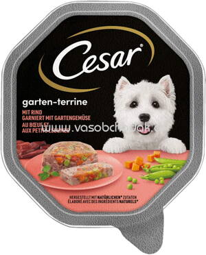Cesar Garten-Terrine mit Rind garniert mit Gartengemüse, 150g