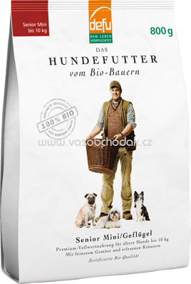 Defu Trockenfutter für Hunde, Senior, für kleine Rassen, Geflügel, 800 g - ONL