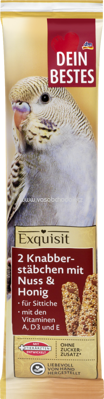 Dein Bestes Snack für Vögel, Exquisit Knabberstäbchen mit Nuss & Honig, 70 g